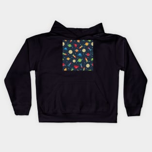 Rockets Planets and Stars Kids Hoodie